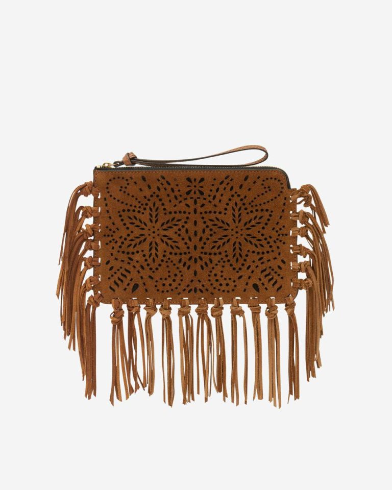 Isabel Marant Flat Pouch Clutch Women Clutches & Small Leather Goods Cognac - Image 3