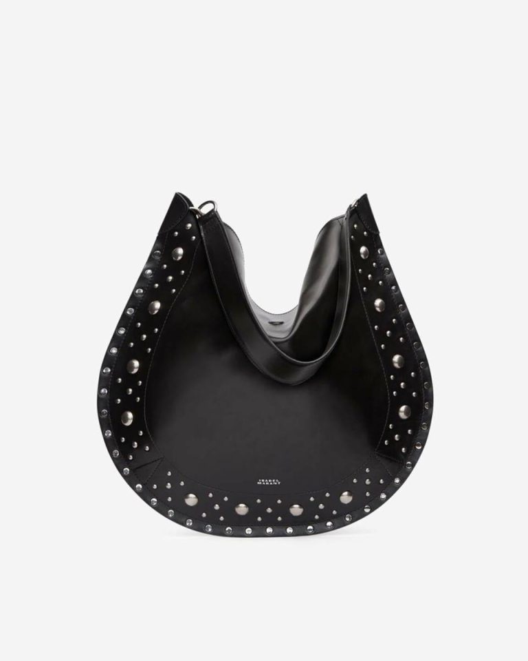 Isabel Marant Oskan Hobo Soft Bag Women Black Shoulder Bags - Image 4