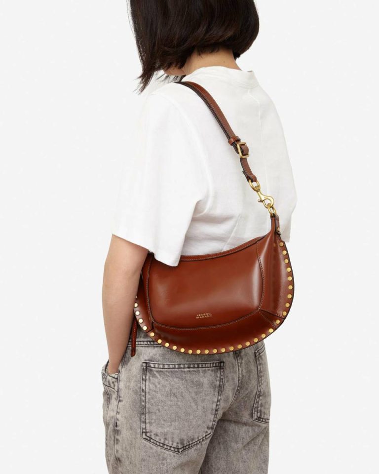 Isabel Marant Women Oskan Moon Bag Crossbody Bags Cognac - Image 3