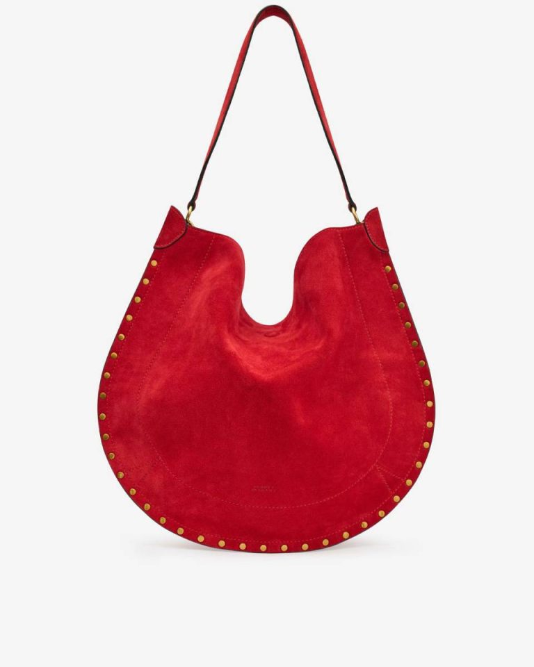 Isabel Marant Women Scarlet Red Oskan Hobo Soft Bag Shoulder Bags - Image 4