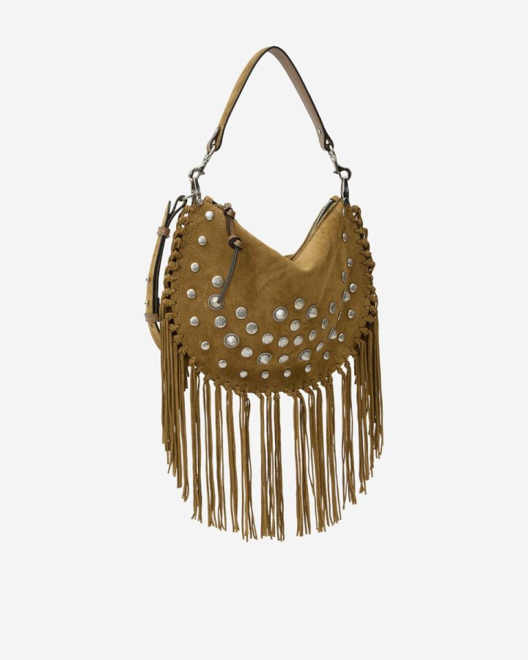 Isabel Marant Women Taupe Oskan Soft Zipped Bag Crossbody Bags - Image 2