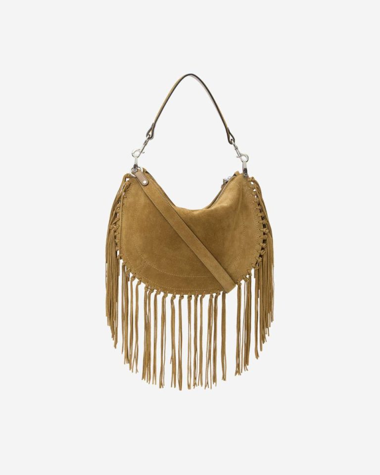 Isabel Marant Women Taupe Oskan Soft Zipped Bag Crossbody Bags - Image 3
