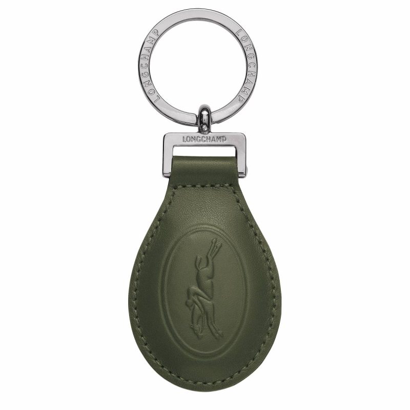Keyrings Khaki Women Le Foulonné Key-Rings Khaki - Leather Longchamp