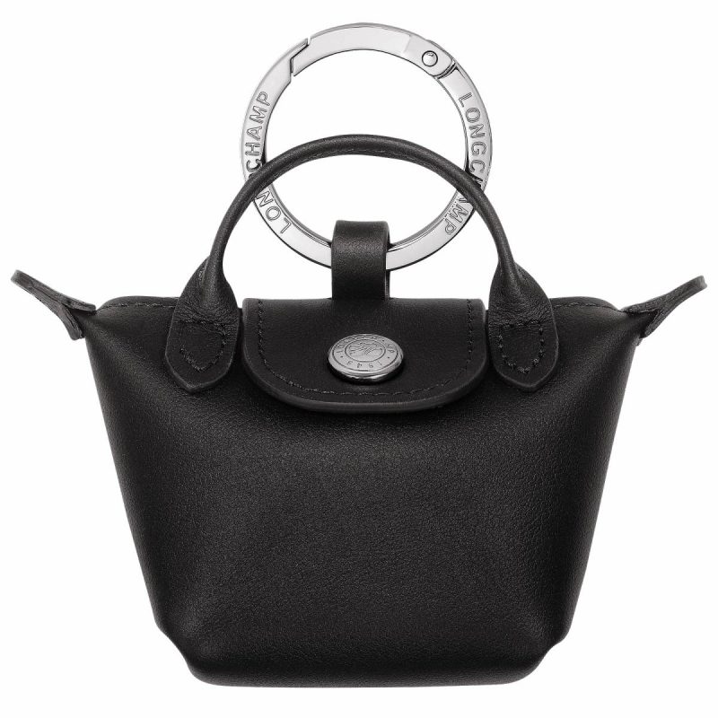 Keyrings Longchamp Le Pliage Xtra Airpods Case Black - Leather Black Women