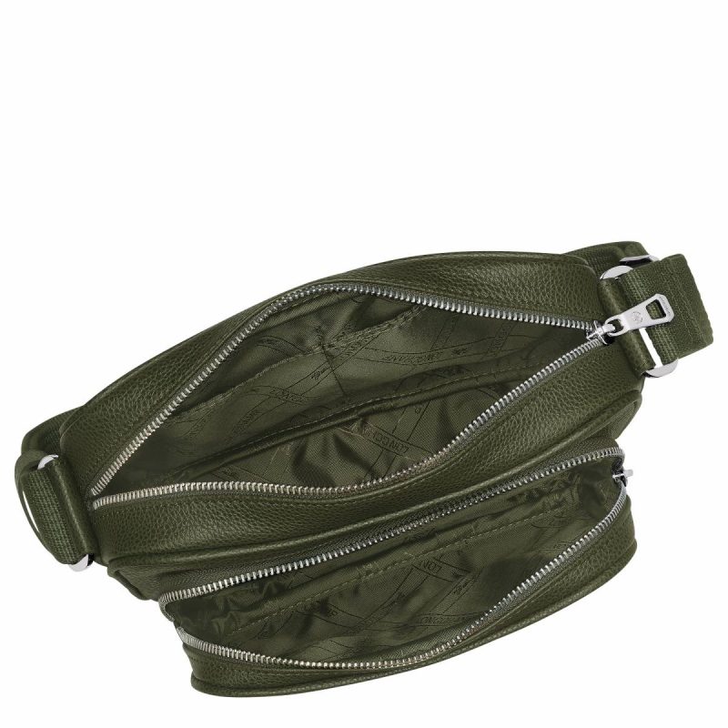 Khaki Le Foulonné S Camera Bag Khaki - Leather Leather Bags Men Longchamp - Image 5