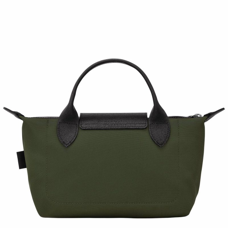 Khaki Le Pliage Energy Pouch Khaki - Recycled Canvas Women Longchamp Pouches & Cases - Image 3