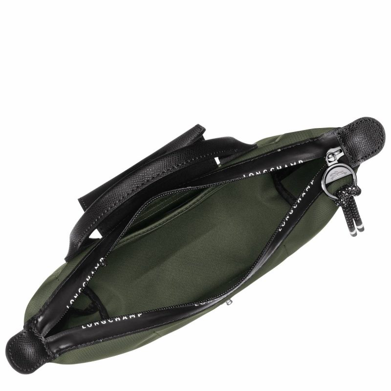 Khaki Le Pliage Energy Pouch Khaki - Recycled Canvas Women Longchamp Pouches & Cases - Image 4