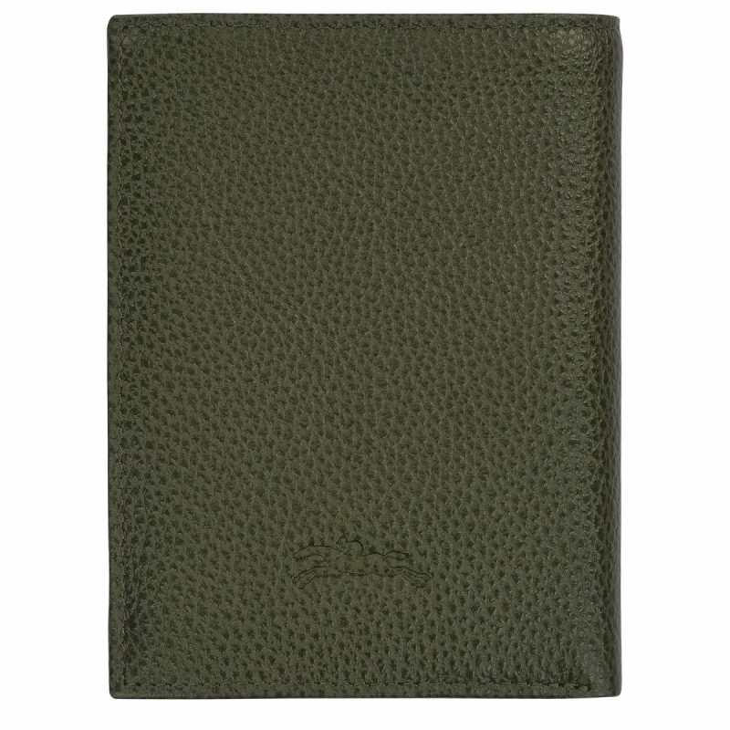 Khaki Wallets Longchamp Women Le Foulonné Wallet Khaki - Leather - Image 3