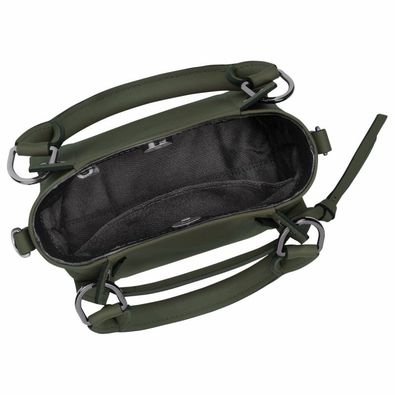 Khaki Women Leather Bags Longchamp 3D Xs Handbag Khaki - Leather - Image 4