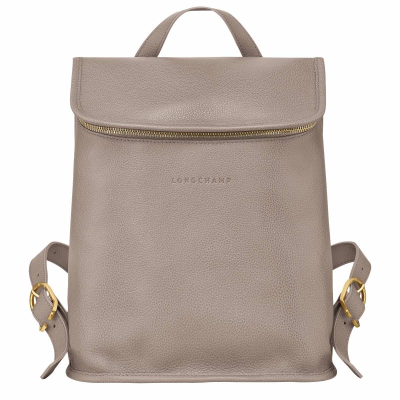 Le Foulonné Backpack Turtledove - Leather Women Turtledove Leather Bags Longchamp