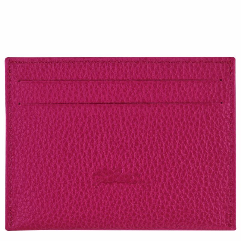 Le Foulonné Card Holder Beetroot - Leather Cardholders & Coin Purses Women Longchamp Beetroot - Image 2