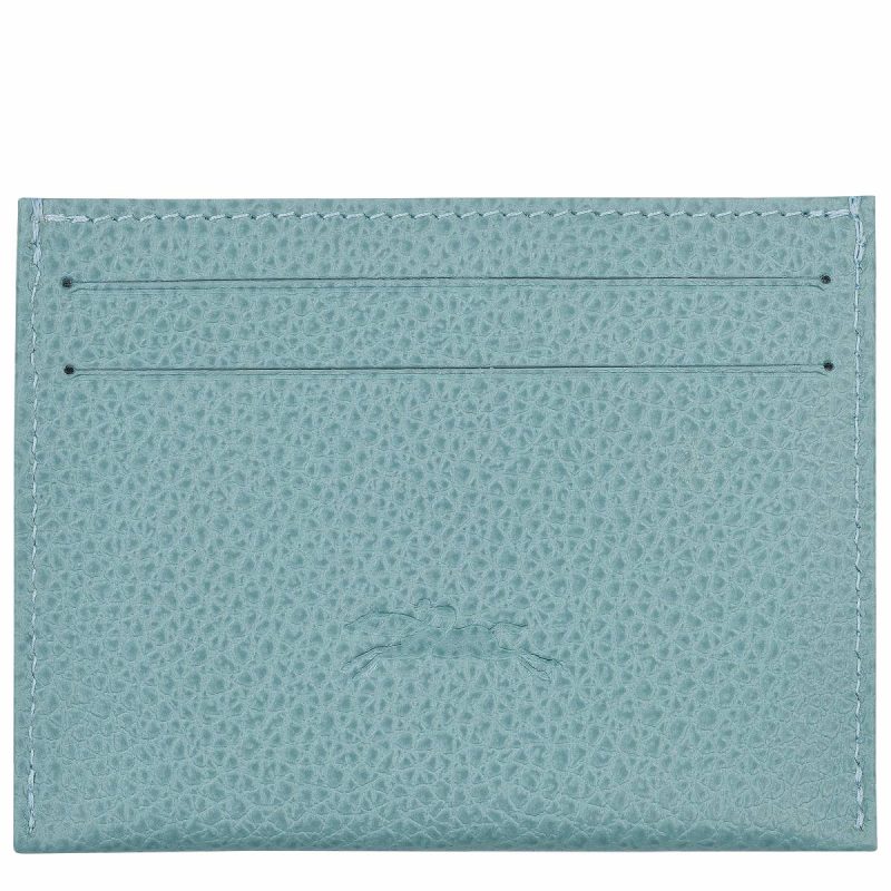 Le Foulonné Card Holder Eucalyptus - Leather Cardholders & Coin Purses Longchamp Women Eucalyptus - Image 2