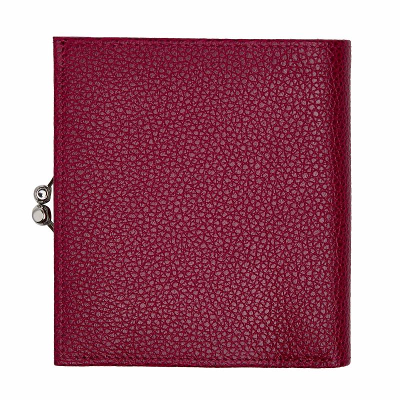 Le Foulonné Compact Wallet Beetroot - Leather Women Beetroot Leather Wallets Longchamp - Image 2