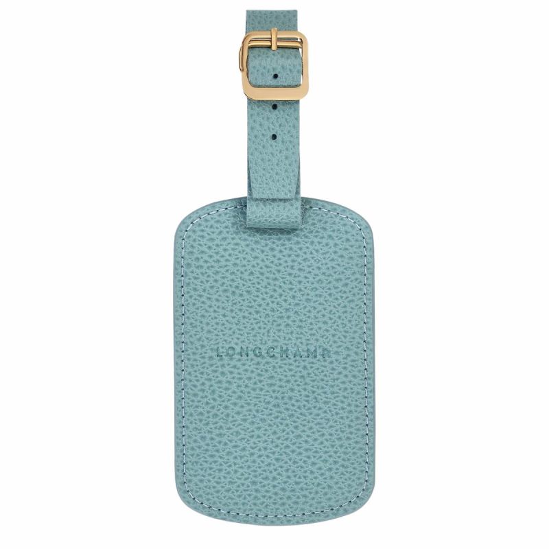 Le Foulonné Luggage Tag Eucalyptus - Leather Longchamp Eucalyptus Travel Accessories Women
