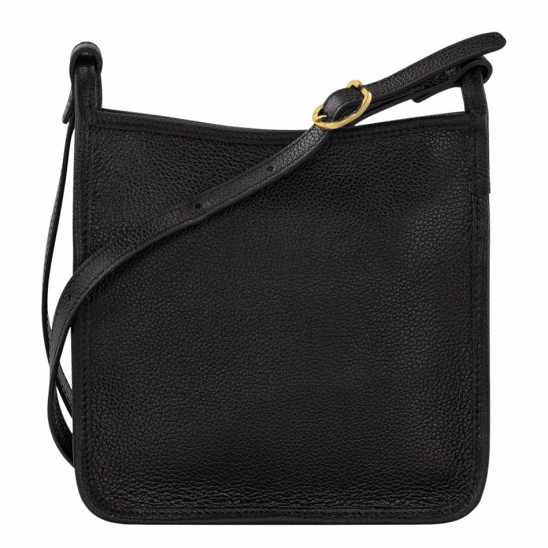 Le Foulonné S Crossbody Bag Black - Leather Women Longchamp Leather Bags Black - Image 4