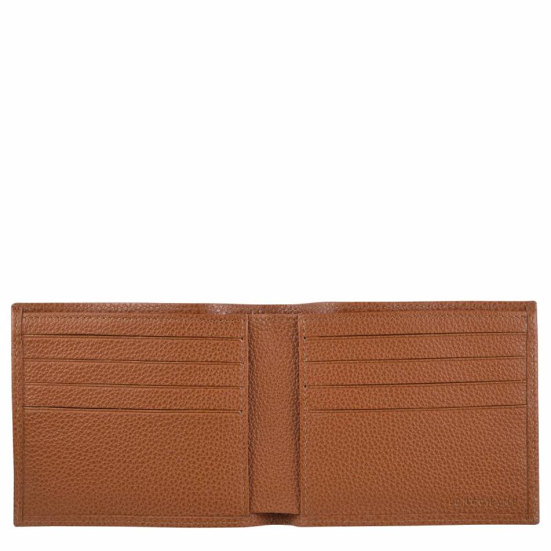 Le Foulonné Wallet Caramel - Leather Leather Wallets Longchamp Women Caramel - Image 2