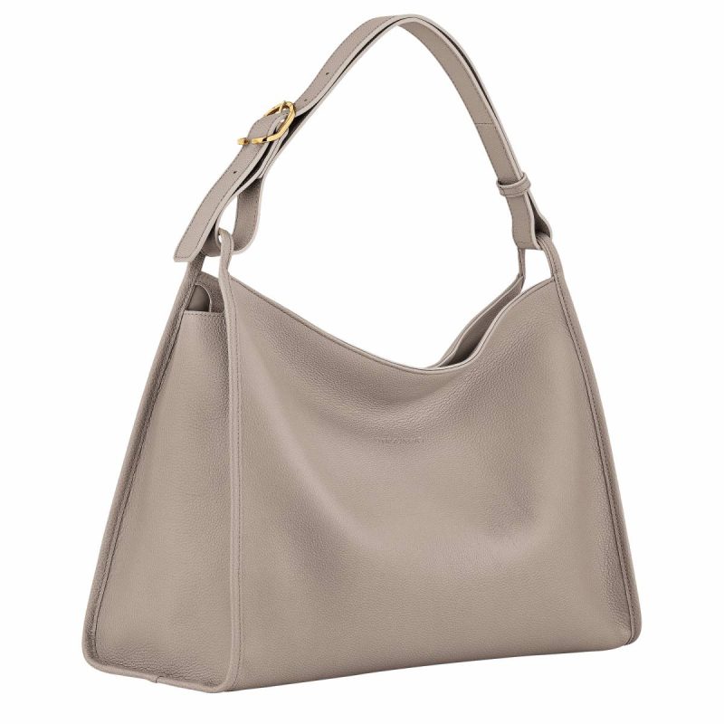 Le Foulonné Xl Shoulder Bag Turtledove - Leather Turtledove Leather Bags Longchamp Women - Image 2