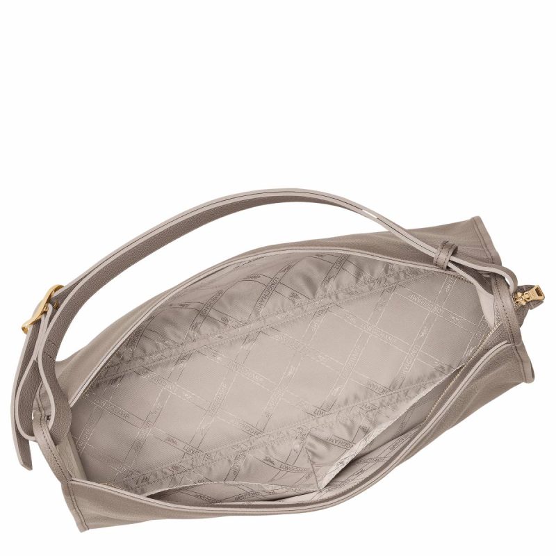 Le Foulonné Xl Shoulder Bag Turtledove - Leather Turtledove Leather Bags Longchamp Women - Image 4