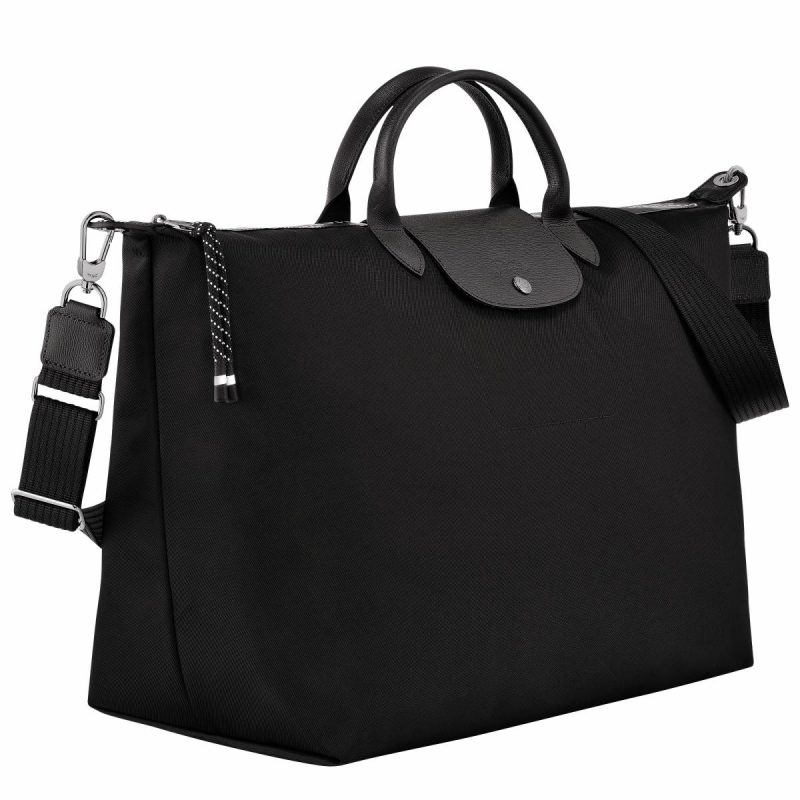 Le Pliage Energy L Travel Bag Black - Recycled Canvas Women Longchamp Black Travel Bags - Image 2
