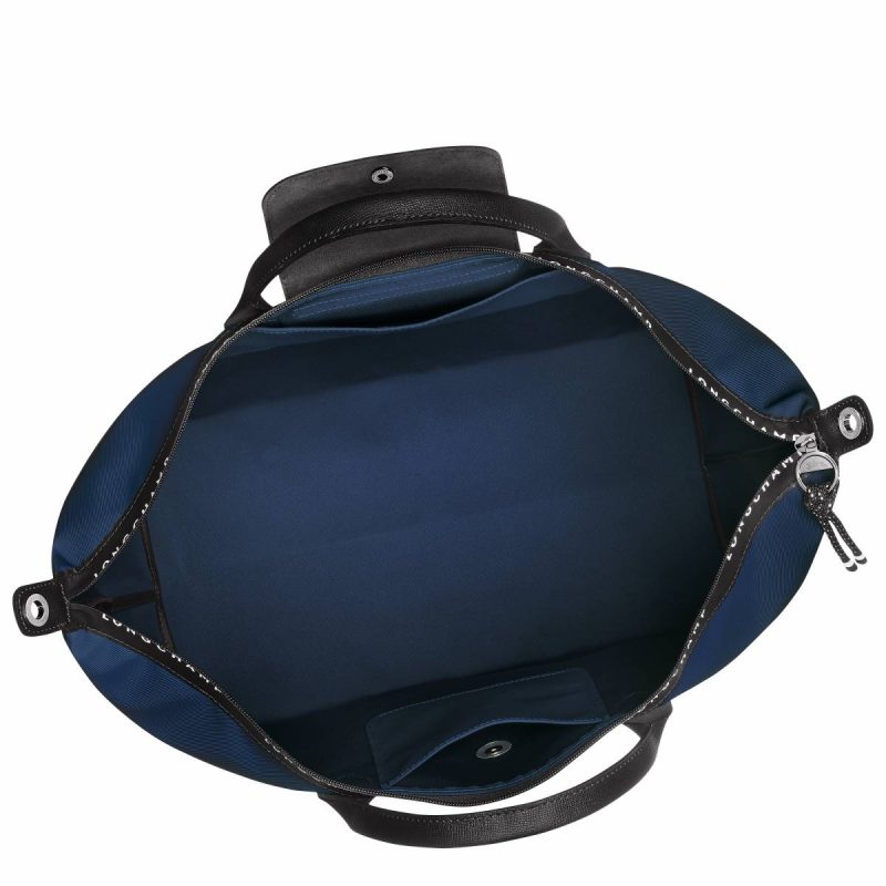 Le Pliage Energy L Travel Bag Navy - Recycled Canvas Navy Travel Bags Women Longchamp - Image 5
