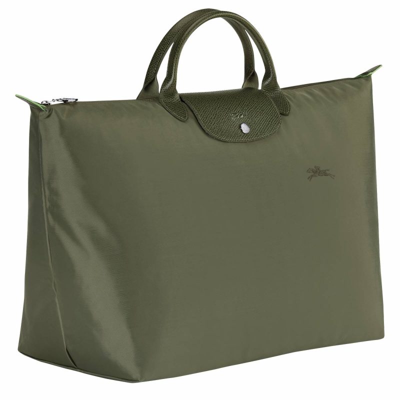 Le Pliage Green L Travel Bag Forest - Recycled Canvas Women Longchamp Forest Travel Bags - Image 2