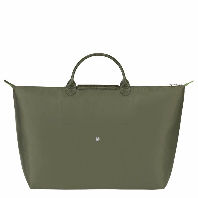 Le Pliage Green L Travel Bag Forest - Recycled Canvas Women Longchamp Forest Travel Bags - Image 3