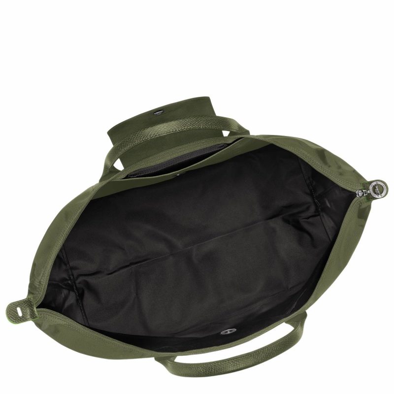 Le Pliage Green L Travel Bag Forest - Recycled Canvas Women Longchamp Forest Travel Bags - Image 4