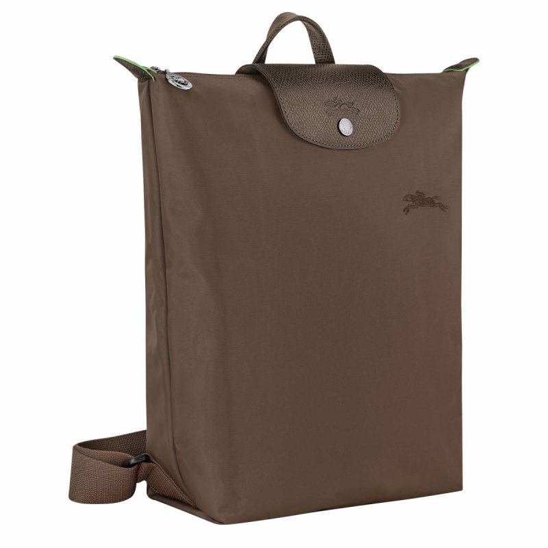 Le Pliage Green M Backpack Terra - Canvas Terra Longchamp Women Backpacks - Image 3