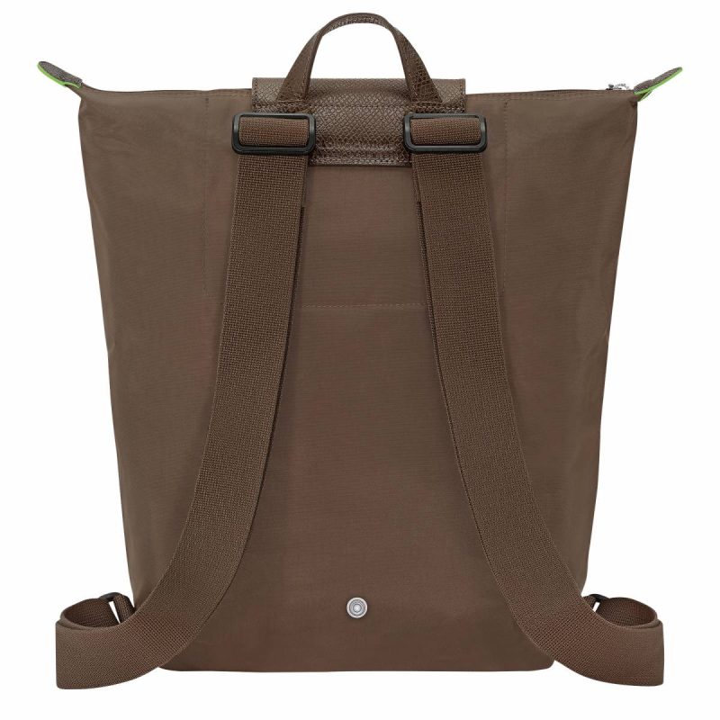 Le Pliage Green M Backpack Terra - Canvas Terra Longchamp Women Backpacks - Image 4
