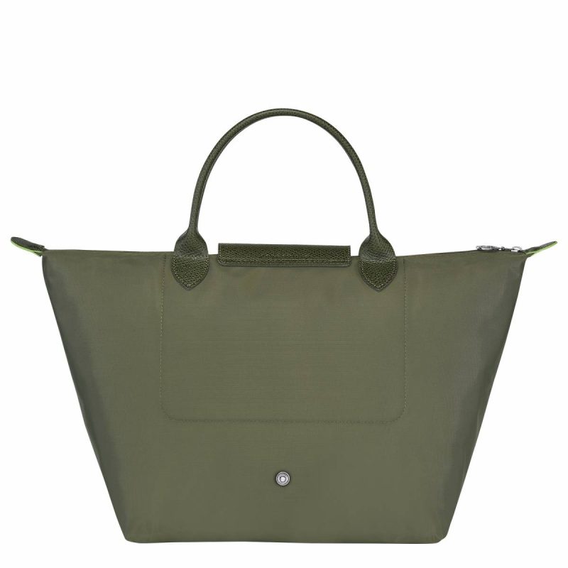 Le Pliage Green M Handbag Forest - Recycled Canvas Longchamp Handbags Women Forest - Image 3