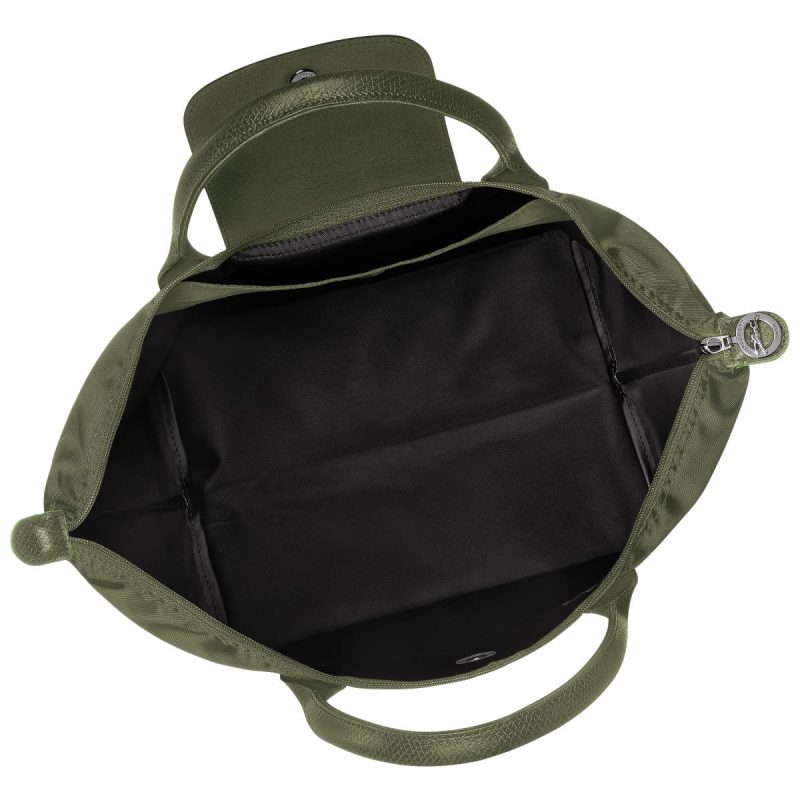 Le Pliage Green M Handbag Forest - Recycled Canvas Longchamp Handbags Women Forest - Image 4