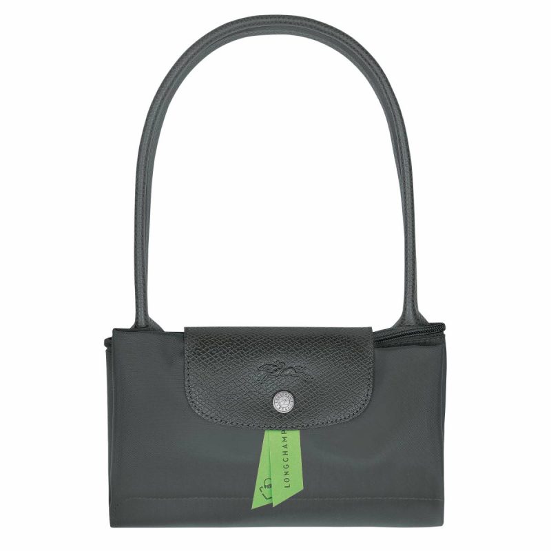 Le Pliage Green M Tote Bag Graphite - Recycled Canvas Shoulder Bags Longchamp Graphite Women - Image 5