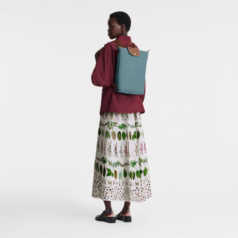 Le Pliage Original M Backpack Eucalyptus - Canvas Eucalyptus Longchamp Women Backpacks - Image 2