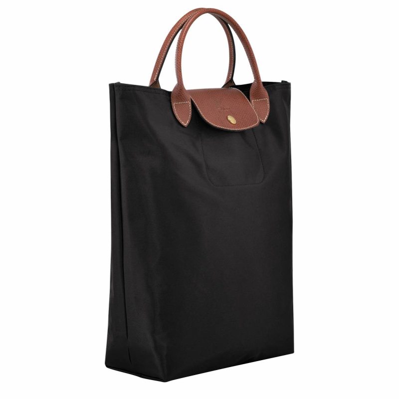 Le Pliage Original M Tote Bag Black - Canvas Women Longchamp Black Handbags - Image 3