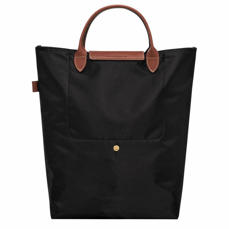 Le Pliage Original M Tote Bag Black - Canvas Women Longchamp Black Handbags - Image 4