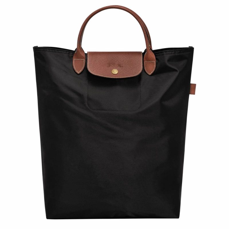 Le Pliage Original M Tote Bag Black - Canvas Women Longchamp Black Handbags