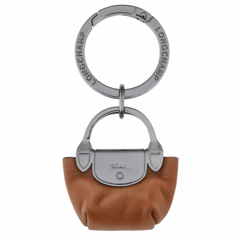 Le Pliage Xtra Key Ring Cognac - Leather Keyrings Women Cognac Longchamp
