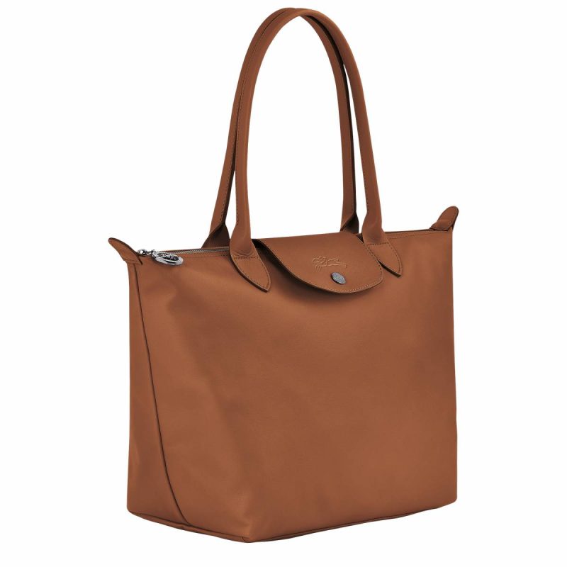 Le Pliage Xtra M Tote Bag Cognac - Leather Women Longchamp Cognac Leather Bags - Image 3