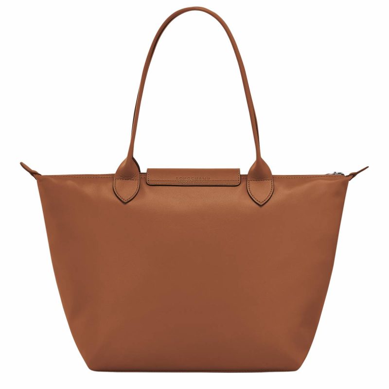 Le Pliage Xtra M Tote Bag Cognac - Leather Women Longchamp Cognac Leather Bags - Image 4