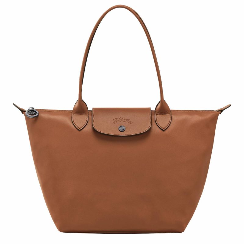 Le Pliage Xtra M Tote Bag Cognac - Leather Women Longchamp Cognac Leather Bags