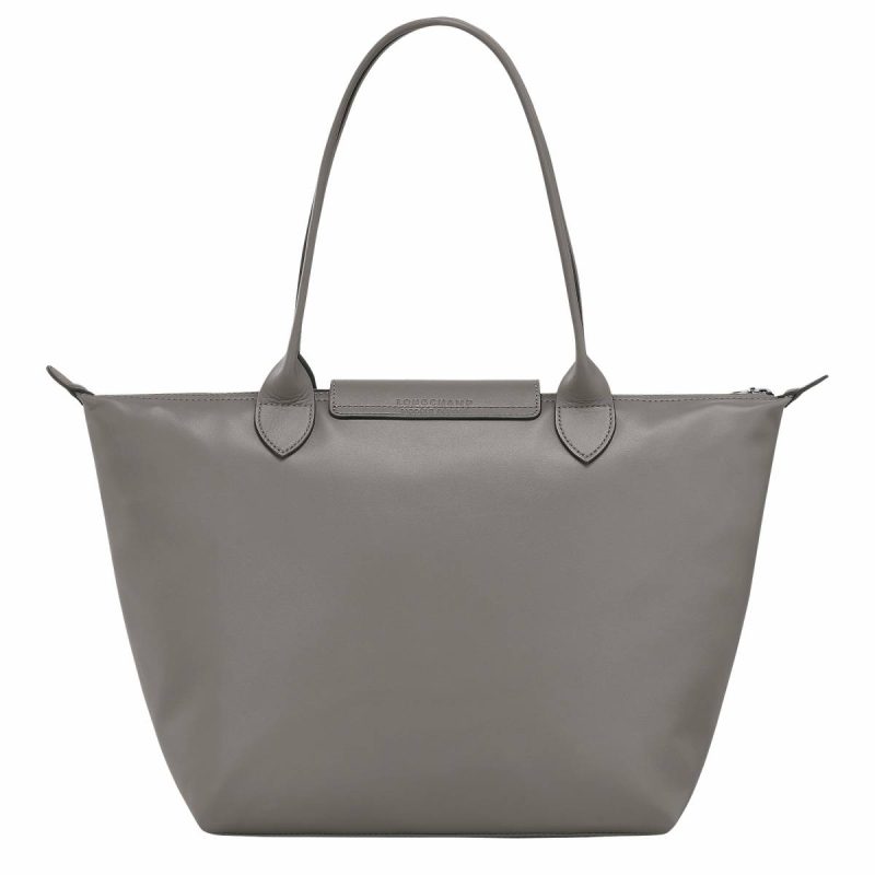 Le Pliage Xtra M Tote Bag Turtledove - Leather Leather Bags Longchamp Women Turtledove - Image 4