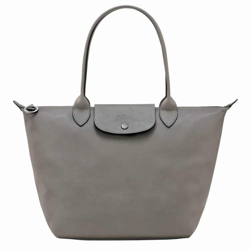 Le Pliage Xtra M Tote Bag Turtledove - Leather Leather Bags Longchamp Women Turtledove