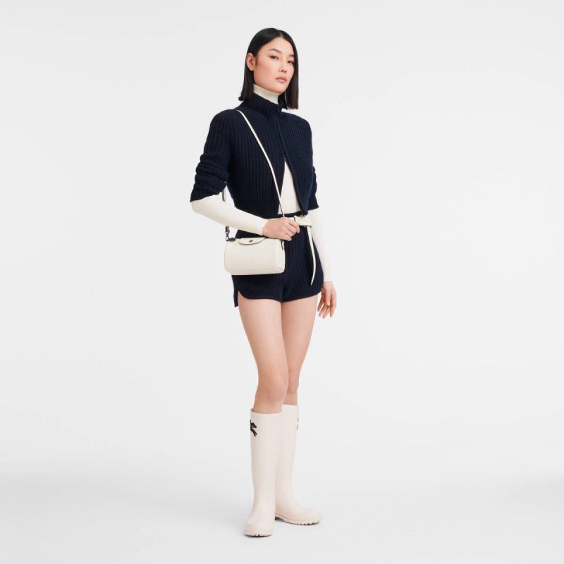 Le Pliage Xtra Xs Crossbody Bag Ecru - Leather Longchamp Women Ecru Leather Bags - Image 2