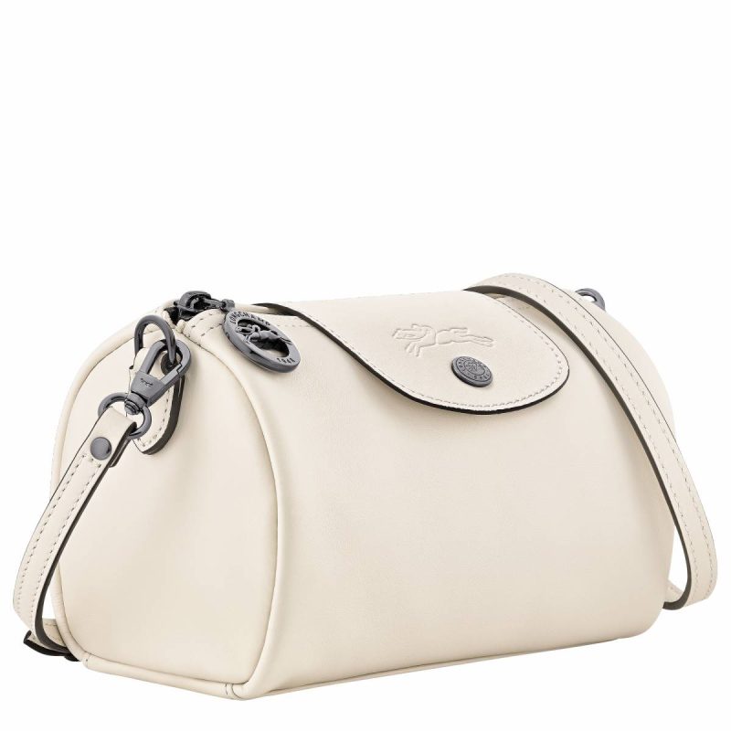 Le Pliage Xtra Xs Crossbody Bag Ecru - Leather Longchamp Women Ecru Leather Bags - Image 3
