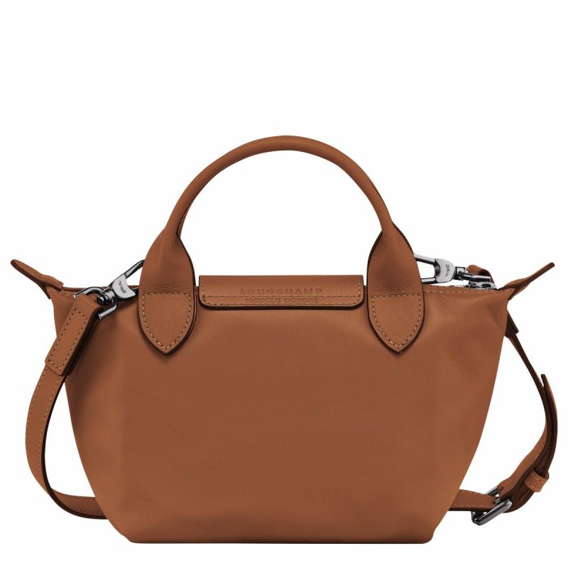 Le Pliage Xtra Xs Handbag Cognac - Leather Cognac Longchamp Leather Bags Women - Image 4