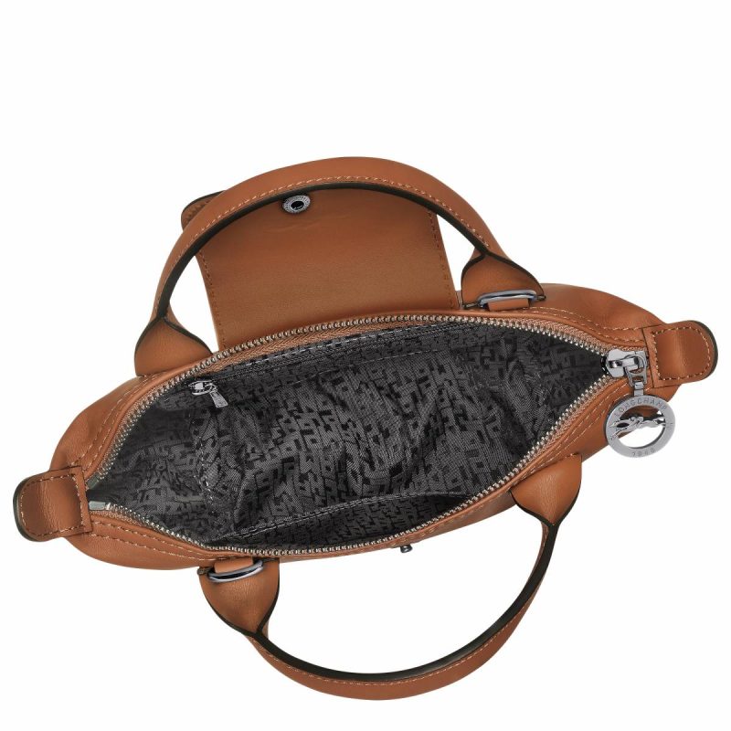 Le Pliage Xtra Xs Handbag Cognac - Leather Cognac Longchamp Leather Bags Women - Image 5