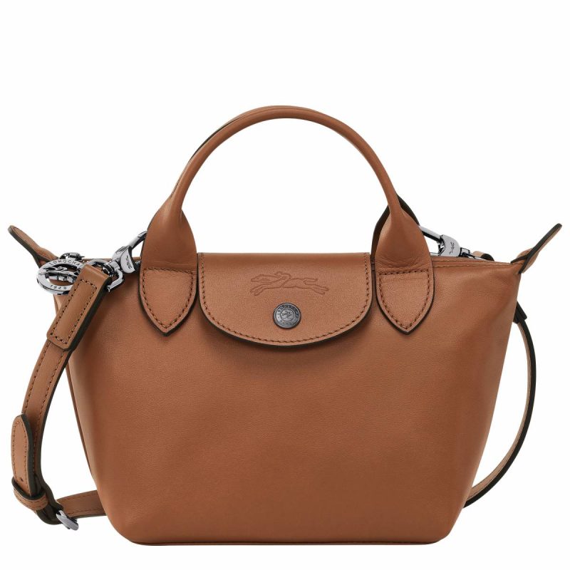 Le Pliage Xtra Xs Handbag Cognac - Leather Cognac Longchamp Leather Bags Women