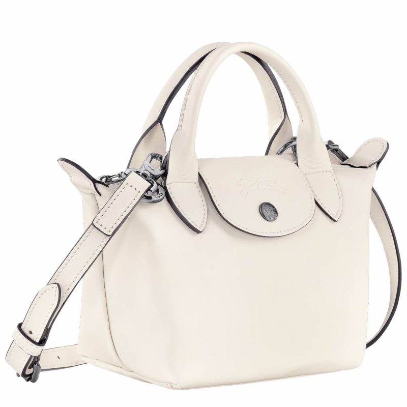 Le Pliage Xtra Xs Handbag Ecru - Leather Longchamp Ecru Women Leather Bags - Image 3