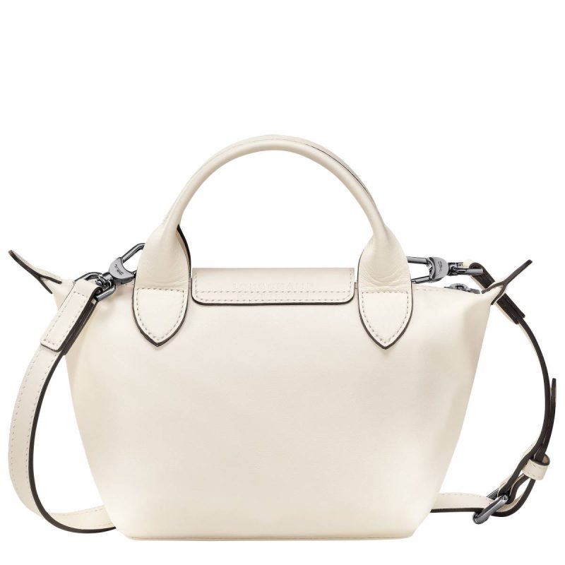 Le Pliage Xtra Xs Handbag Ecru - Leather Longchamp Ecru Women Leather Bags - Image 4