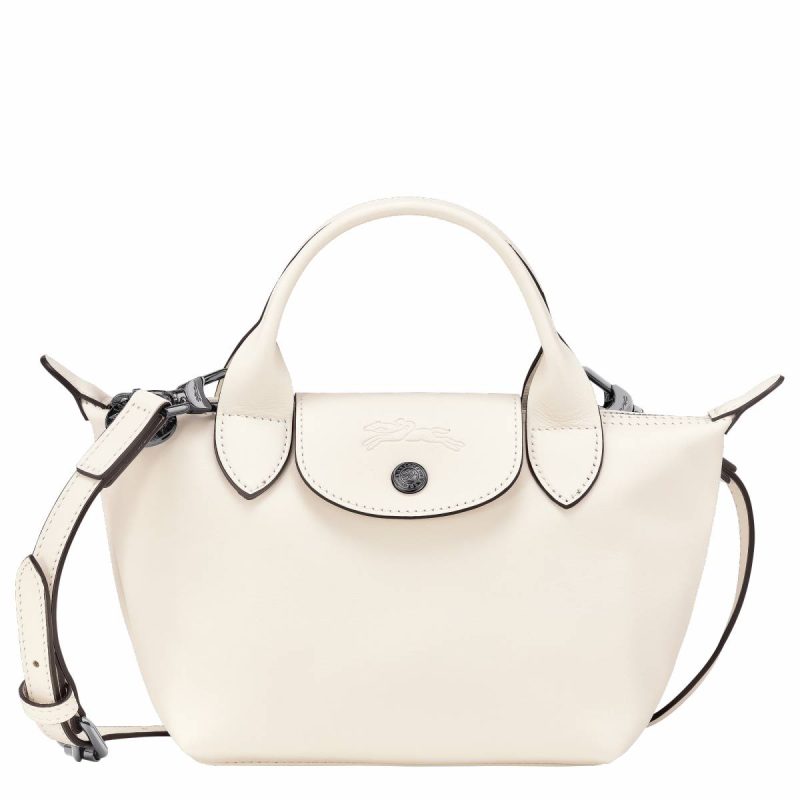 Le Pliage Xtra Xs Handbag Ecru - Leather Longchamp Ecru Women Leather Bags